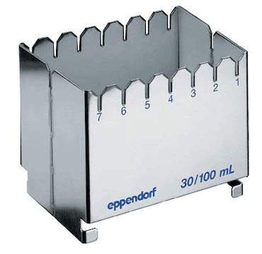 德國(guó)艾本德（Eppendorf）ReservoirRack,用于存放10mL、30mL和100mL試劑槽。最多可以放置7個(gè)試劑槽模塊或試劑槽