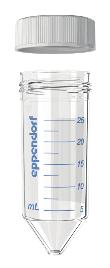 艾本德Eppendorf Conical Tubes 25 mL 帶螺旋蓋, 25 mL, 無(wú)菌、無(wú)熱原, 無(wú)RNase和DNase, 無(wú)DNA, 無(wú)色, 200 個(gè) (8 包 × 25 個(gè))